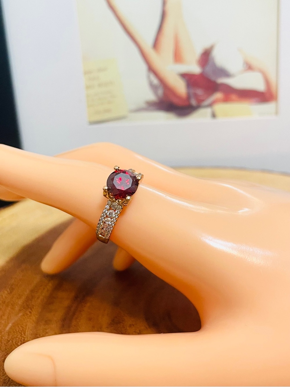 Garnet CZ Rose Gold Filled Fall Ring NWOT